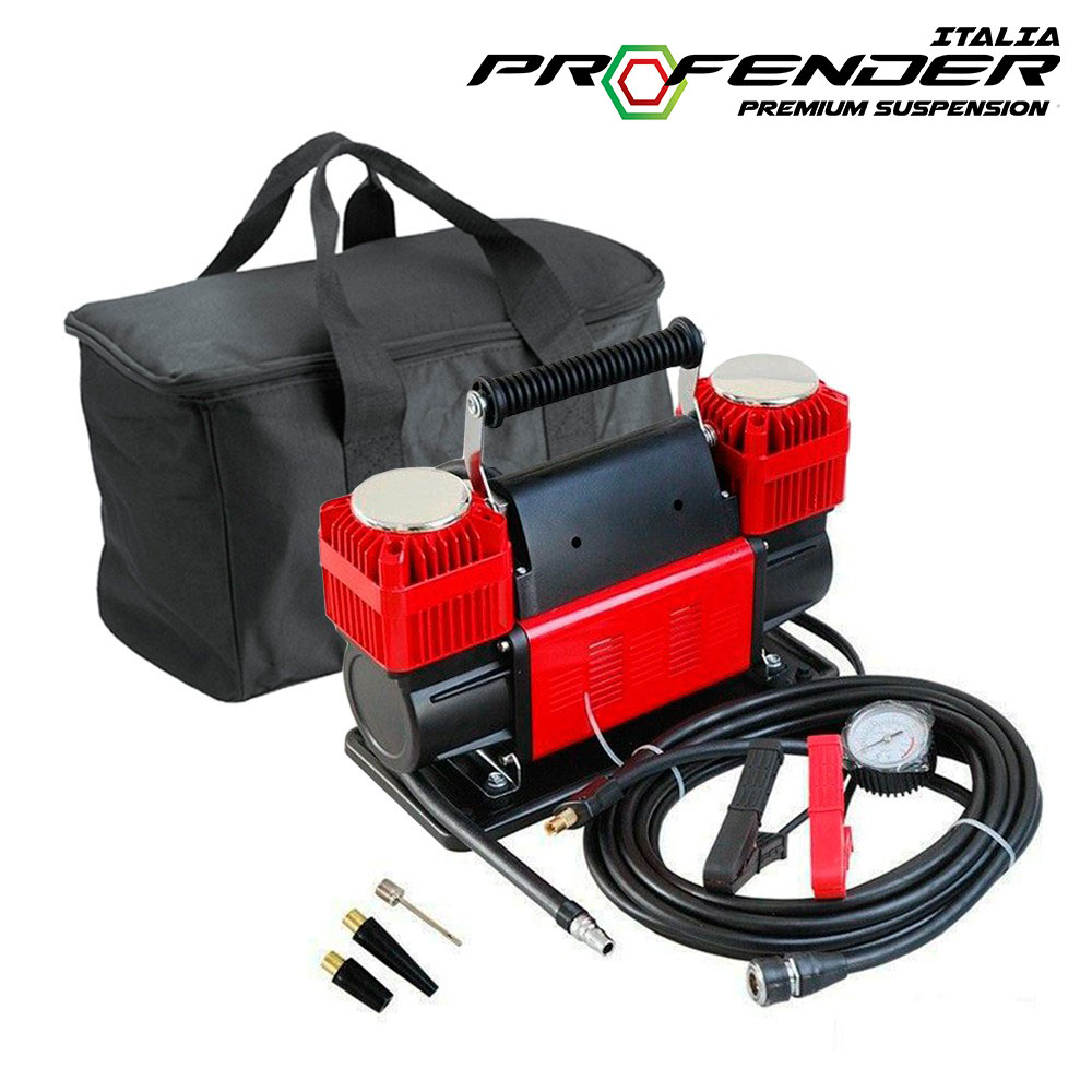 Compressore Portatile 12V 150 Psi - Max 72 L/min - Completo Di Borsa E Accessori Per Gonfiaggio